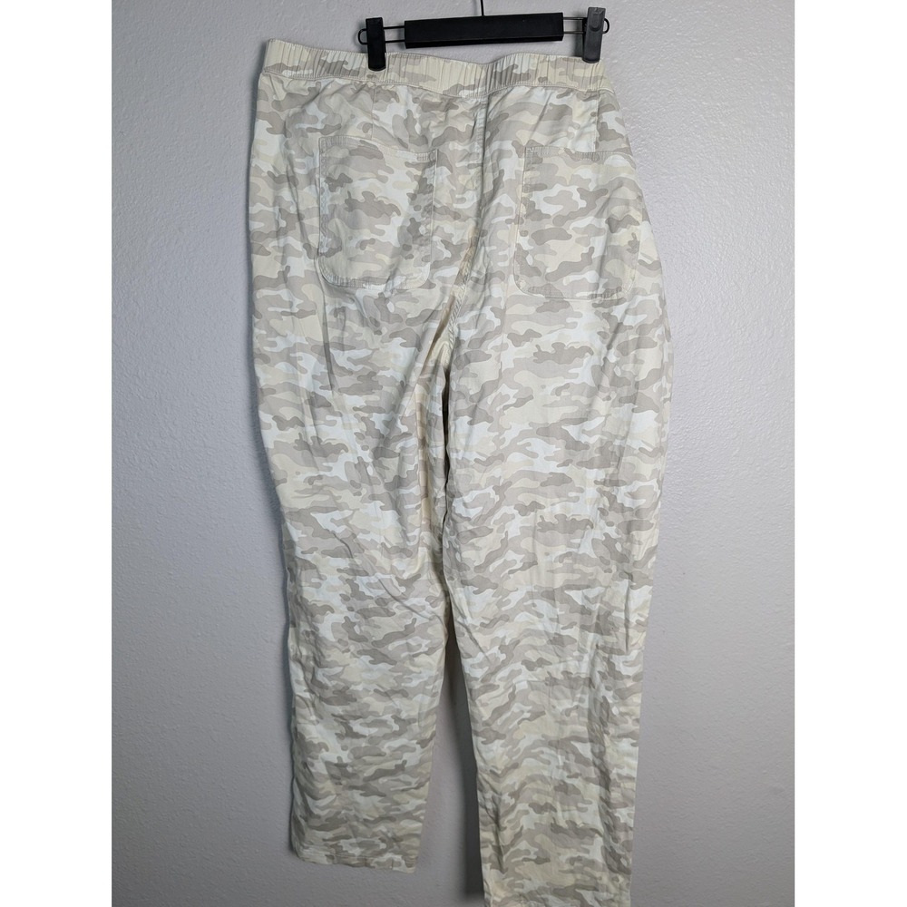 Denim & Co. Pants Womens 2XT Beige Camo Relaxed Chino Pull On Stretch Pockets - Picture 5 of 8